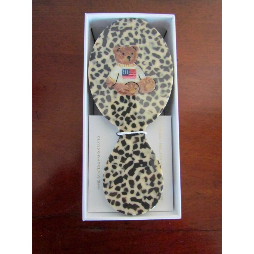 NEW Anthropologie Solar Eclipse Handpainted Compact 2-1 Perfect Daily Brush